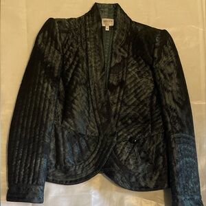 Armani Collezioni Black and Gray Women's Jacket Size 14